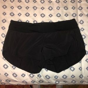 Black lululemon speed up shorts